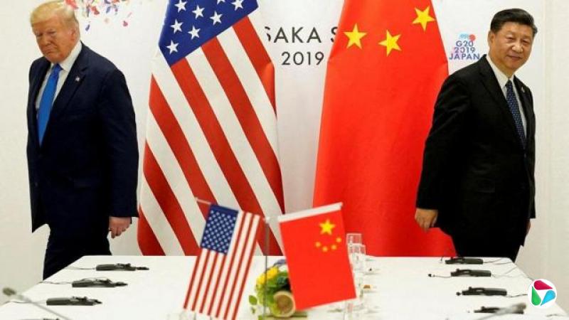 һ��2019�����Ƭ����ʾ������ͳ���ɵ¡������գ�Donald Trum�������й���˫�߻����ϡ�