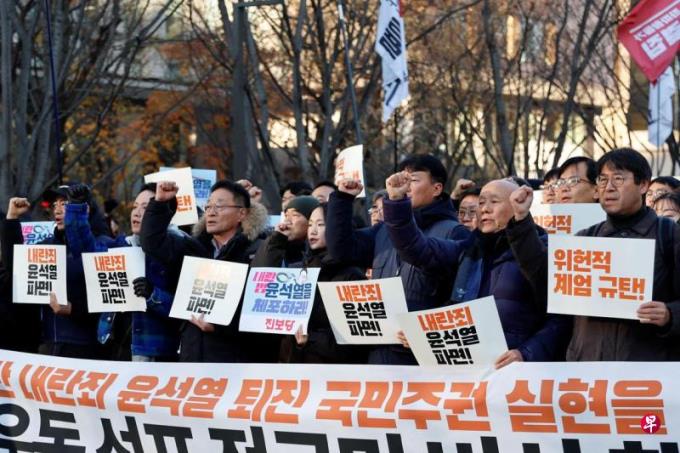 韩国最大工会号召总罢工 直到尹锡悦下台