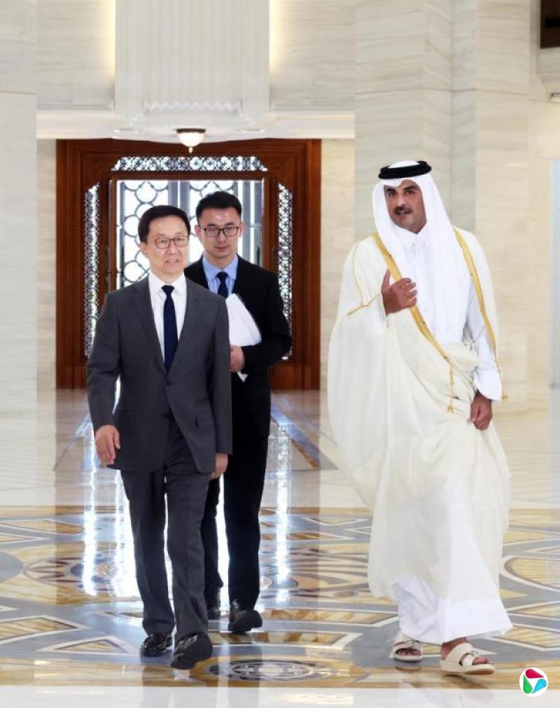 韩正:中国—卡达尔政治互信生深厚