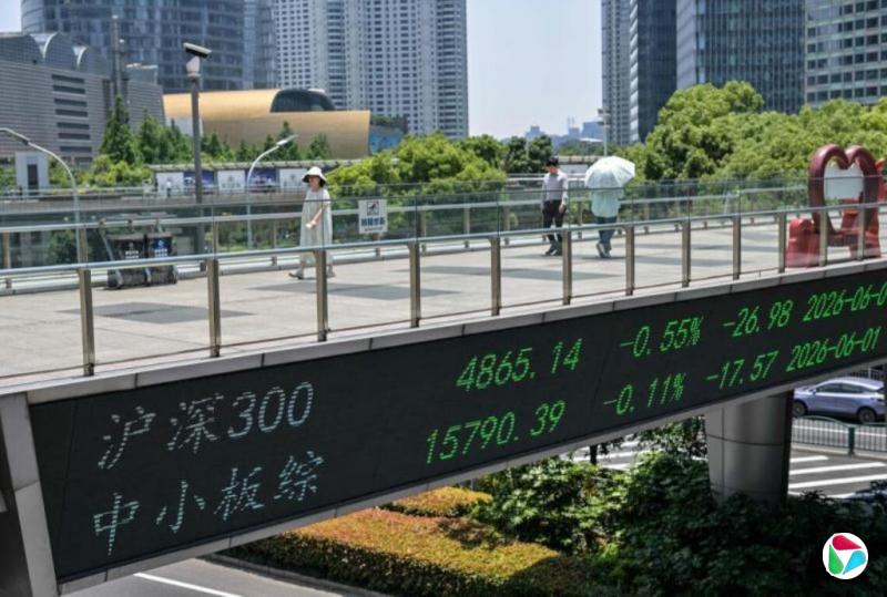 中国6月券商股指数写八个月最大单月涨幅