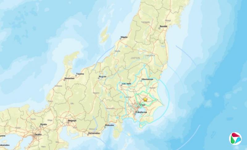 日本茨城县南部凌晨发生5.9级地震 两人受伤